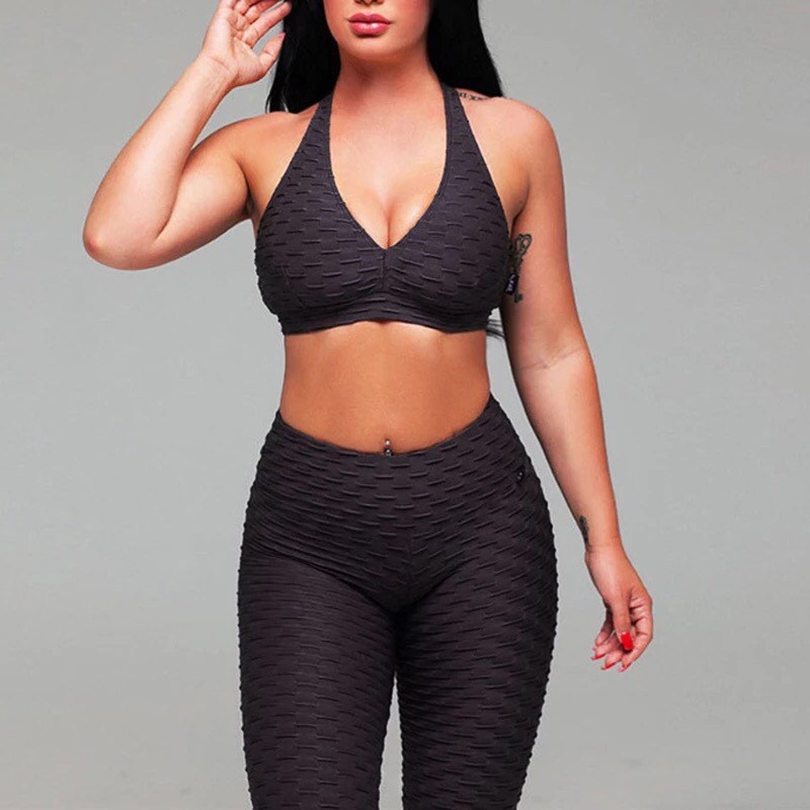 Curvy Women's Plus Size Anti Cellulite leggings Full Length Yoga