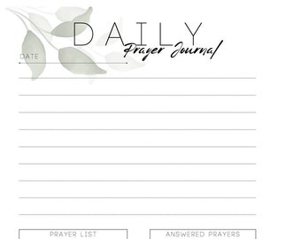 Daily Prayer Journal