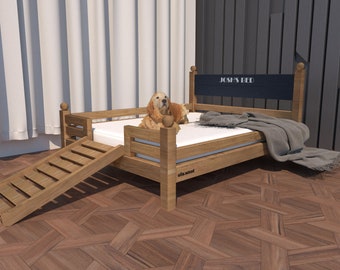 Handmade Natural Wooden Spruce Pine Wood Customizable Pet Bed (Cat, Dog, Rabbit, etc.)