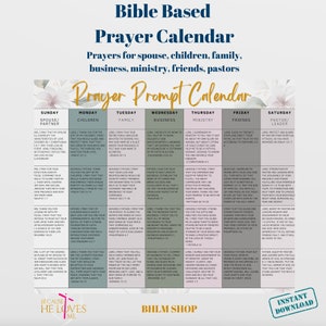 FLORAL Prayer Prompt Printable| Prayer Calendar| Topical Prayer Calendar| Focused Prayer| Prayer ...