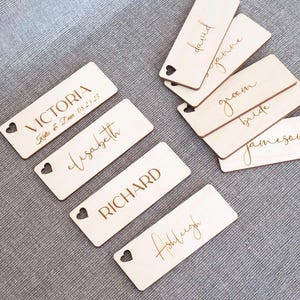Targhette e ciondoli personalizzati in legno per matrimonio, segnaposto rustici, segnaposti, bomboniere eleganti, apparecchiatura per tavoli