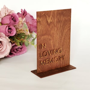 Placa de madeira para mesa, Placa elegante em memória amorosa, Placa de casamento do nosso livro de visitas, Placa de casamento de cartões e presentes, Centro de mesa rústico