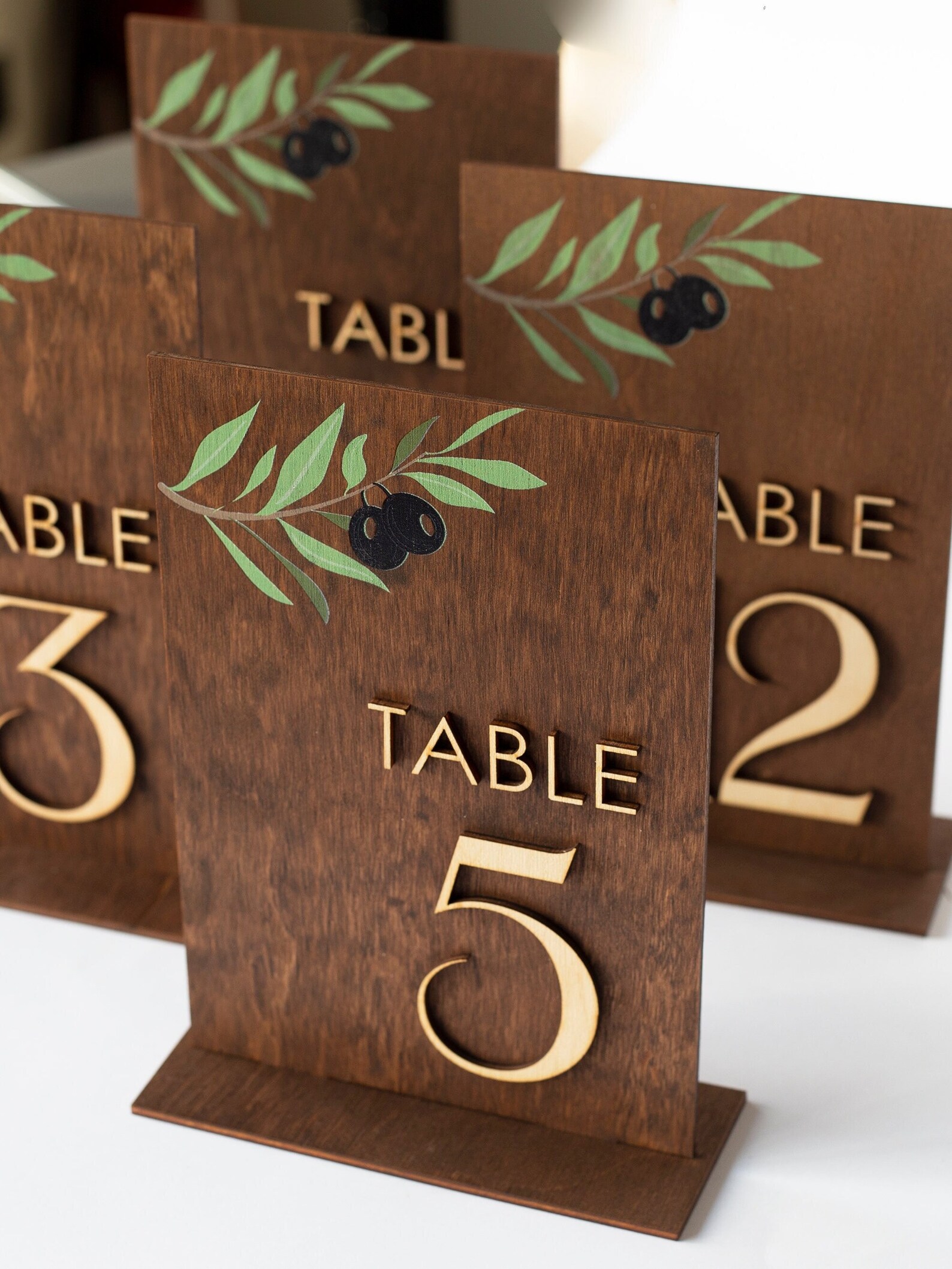Personalized Wood Table Signs With QR Code: Double Sided Table ...