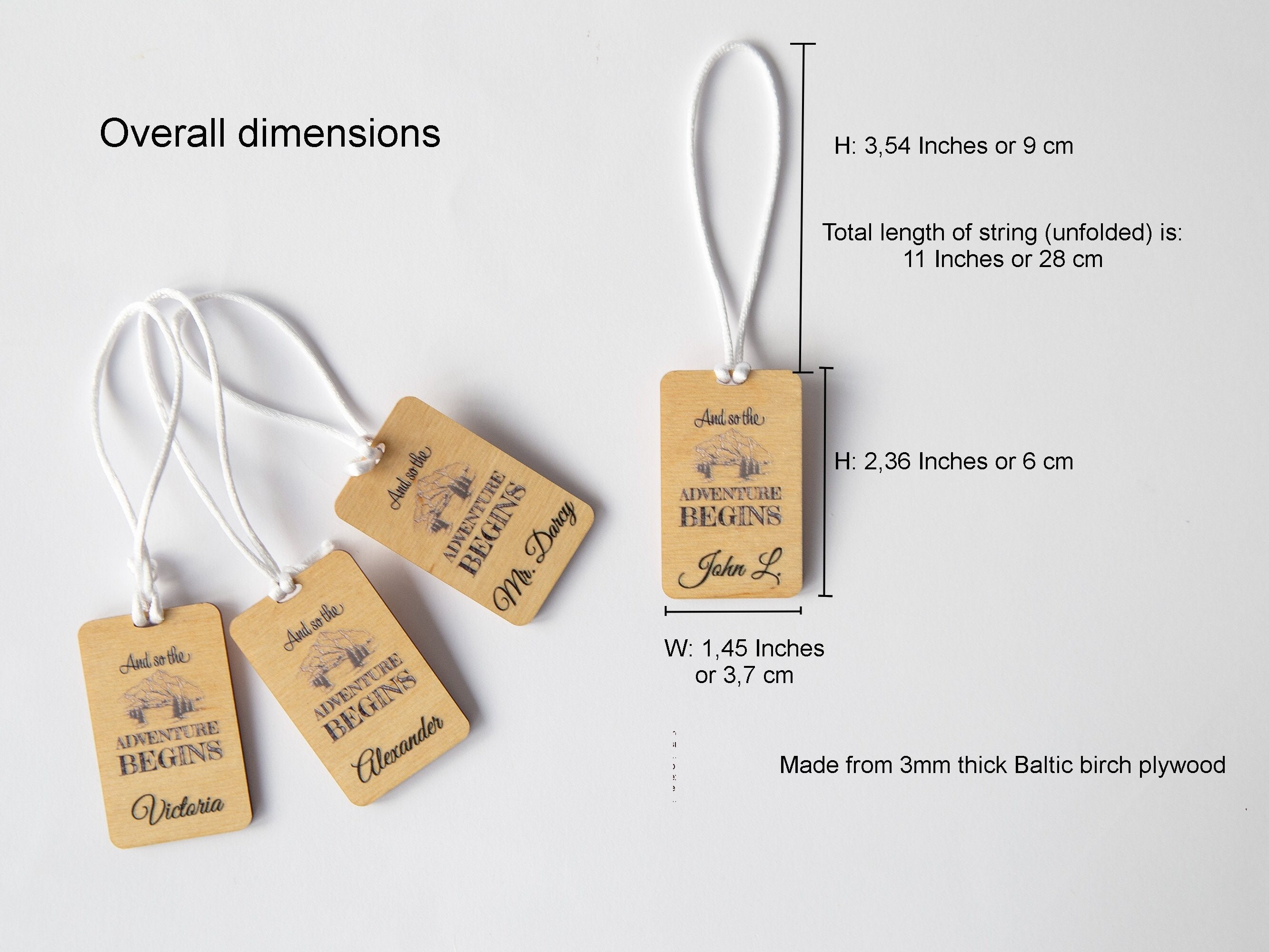 Etichette Tag In Legno Da Pianta Esagonali "Let Love Grow" Con - Foto 10