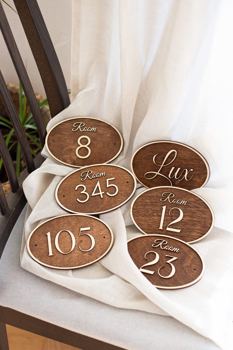 Room Number Frame Wooden Hotel Room Numbers, Vintage Door Number Plaques - Etsy