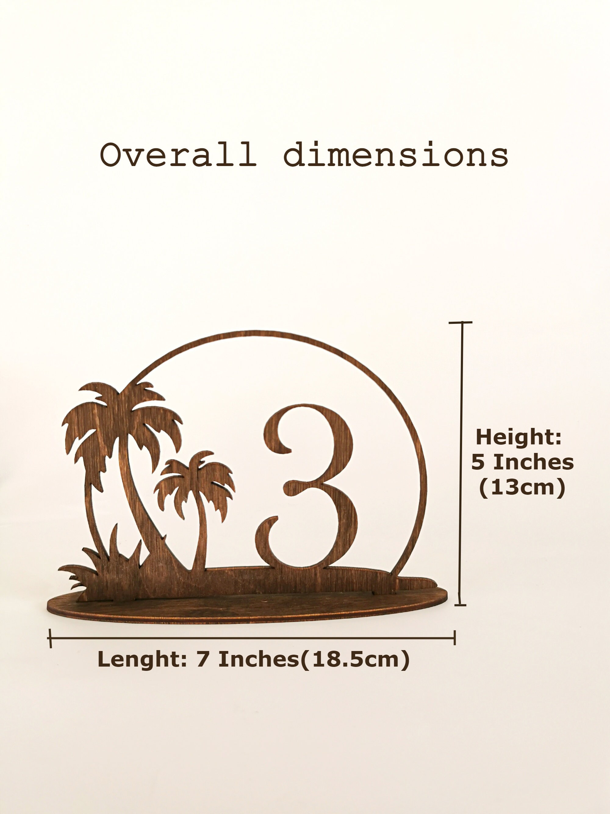 Wooden Wedding Table Numbers, Beach Wedding Decor, Modern Freestanding ...
