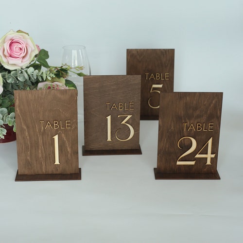 Wood Table Numbers for Wedding Rustic Table Numbers Elegant Etsy UK