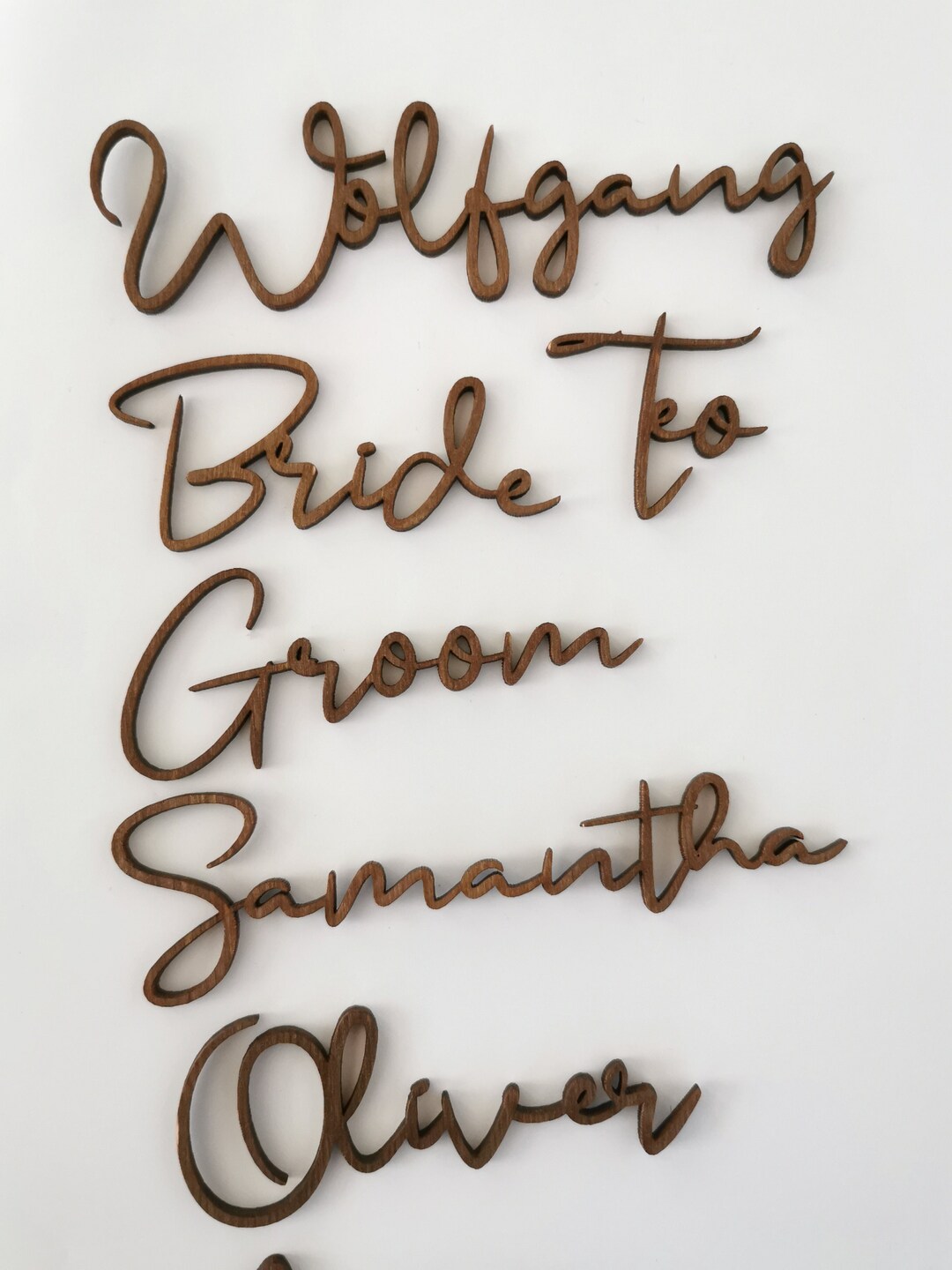 Rustic Wood Place Cards in Bulk, Gift for Guests, Place Settings for