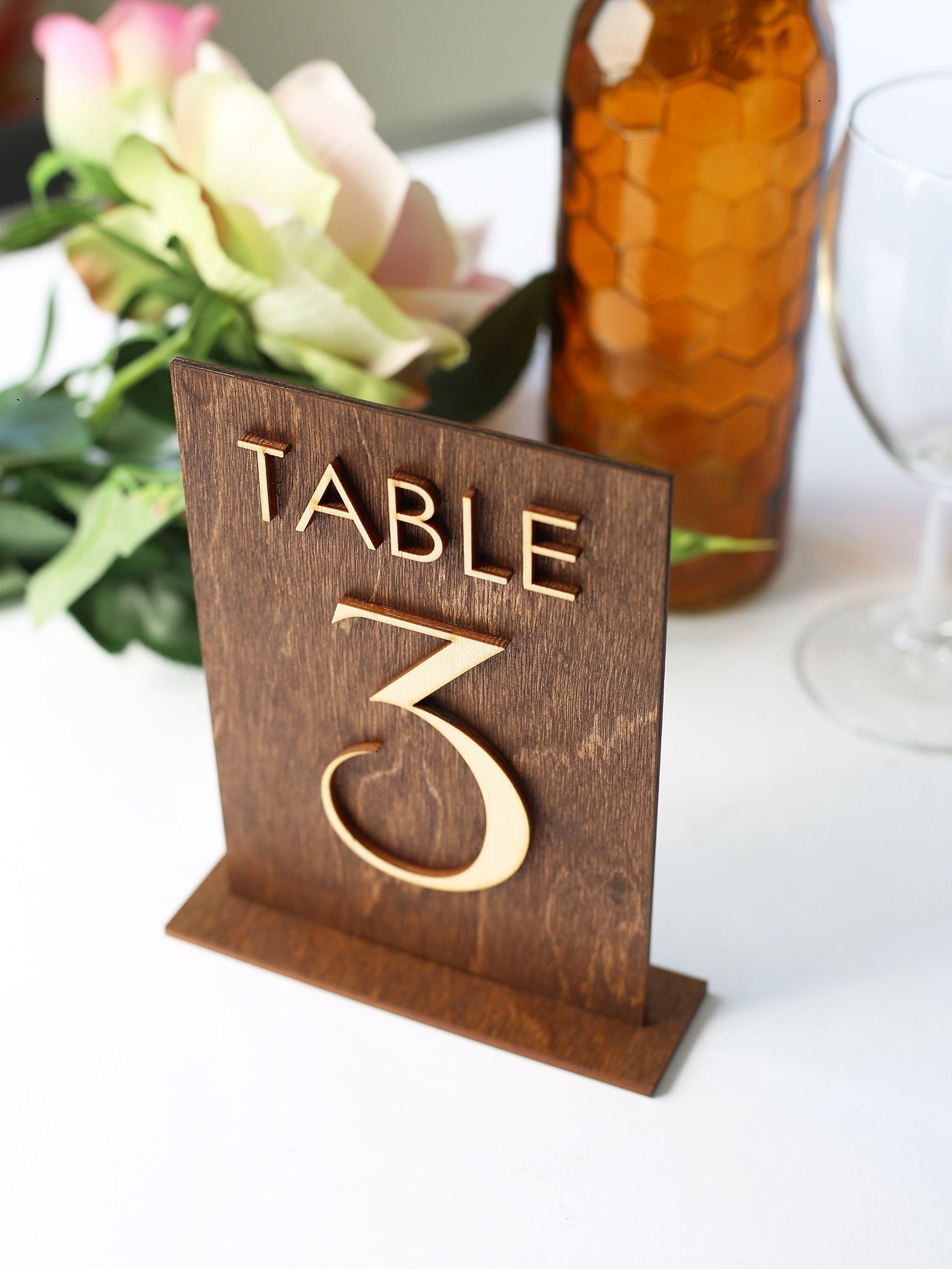 Rustic Design Table Number Layered Wooden Table Numbers: Rustic Wedding Reception Decor, 5.5'' - Etsy