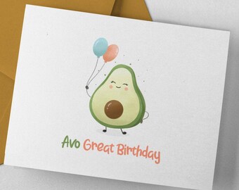 Avo Great Birthday Greeting Card - Etsy
