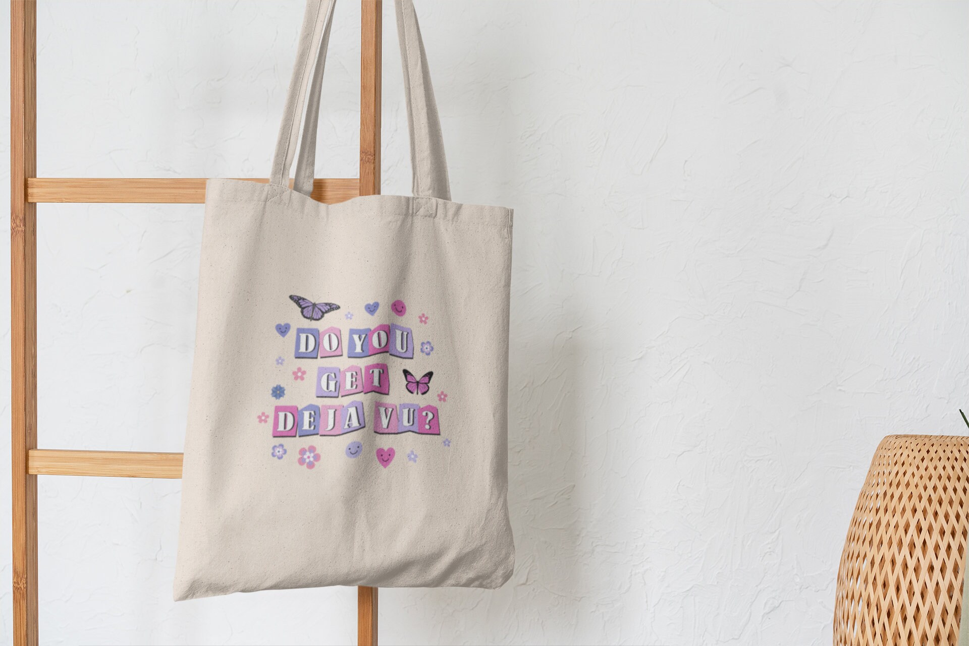 Do you get Deja Vu, Olivia Rodrigo, Sour Album, Tote Bag, Y2K, Canvas…