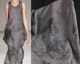 Tela de algodón teñida con tinta gris, tela de algodón tencel agradable para la piel, tela lavada de 59'' de ancho, telas de diseñador de moda, regalo para mujeres