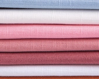 Light Weight Linen Fabric, Thick 0.4mm Linen Fabric, Linen Fabric By The Half Yard, 220g/m Linen Fabric, Summer Soft Breathable Linen Fabric