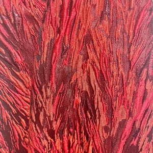 Flame Stripe Jacquard Fabric, Embossed Textured Fabrics, Red 3D Embossed Fabric, Handmade DIY Designer Fabric, Sold by The Yard, 53&#39;&#39; Width
