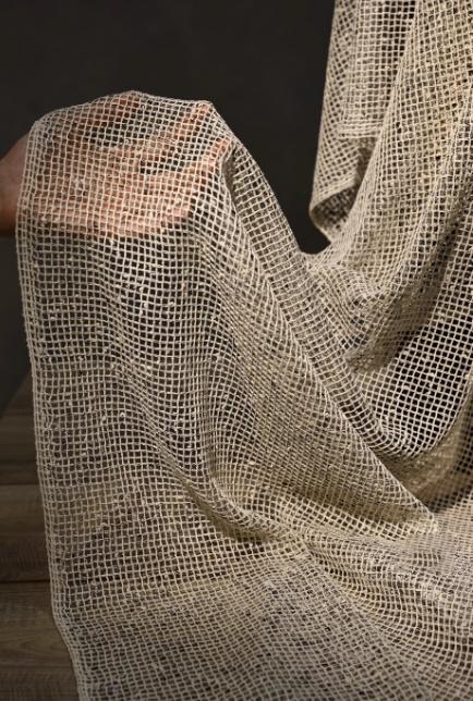 Vinatge Hole Lace Fabric, Woven Fishnet DIY Mesh Fabric, Soft Textured ...