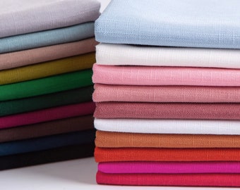 Thick 0.4mm Linen Fabric, Light Weight Linen Fabric, Linen Fabric By The Half Yard, 220g/m Linen Fabric, Summer Soft Breathable Linen Fabric