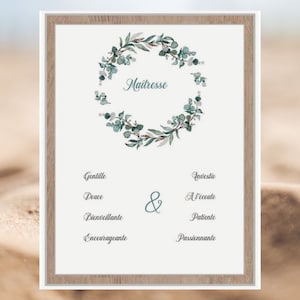 Poster mistress, gift end of year, teaching frame, thank you mistress