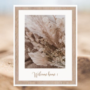 Quote poster, text poster, inspiring phrase poster, quote frame, decorative gift, dried flowers