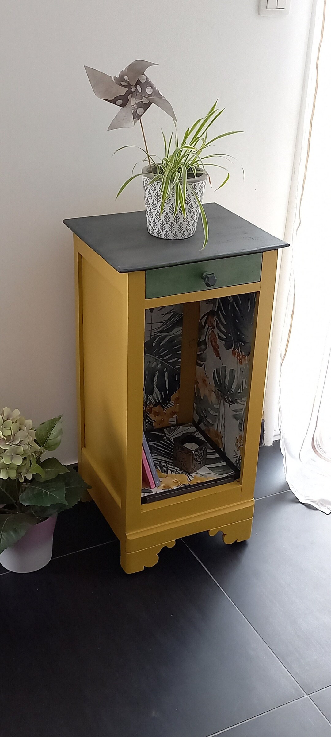 Revamped Old Bedside Table Vintage Bedside Table Occasional Etsy
