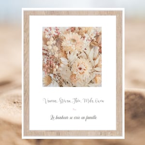 Quote poster, text poster, inspiring phrase poster, quote frame, decorative gift, dried flowers
