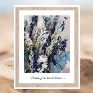 Quote poster, text poster, inspiring phrase poster, quote frame, decorative gift, dried flowers