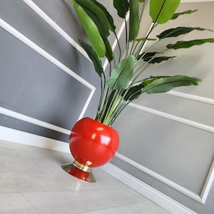 Planter Pot,Plant Holder,Pottery Planter,Porch Decor,Large Pot,Gold Planter,Planter,Metal Planter,Office Decor,Plant Decor,Unique Home Decor