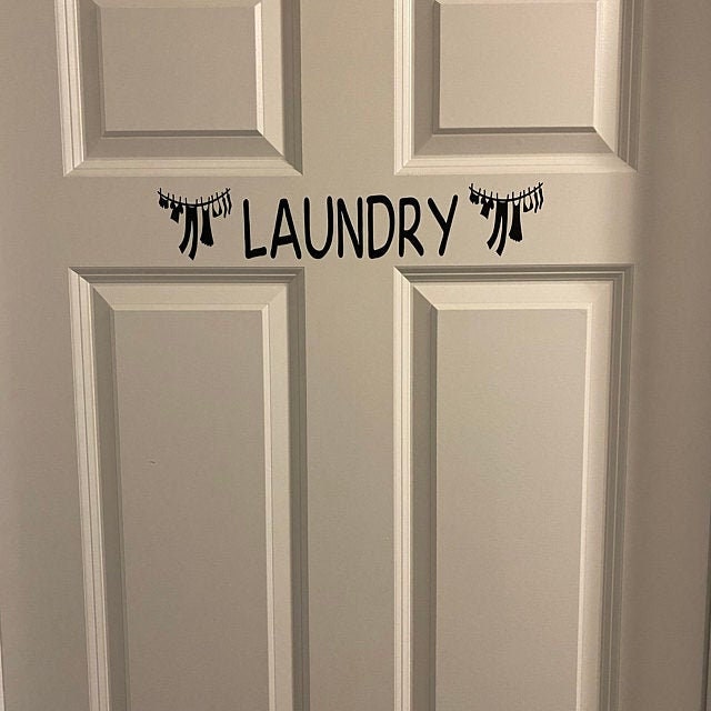 Laundry Vinyl Decals Laundry Room Door Decal Laundry Decal Etsy