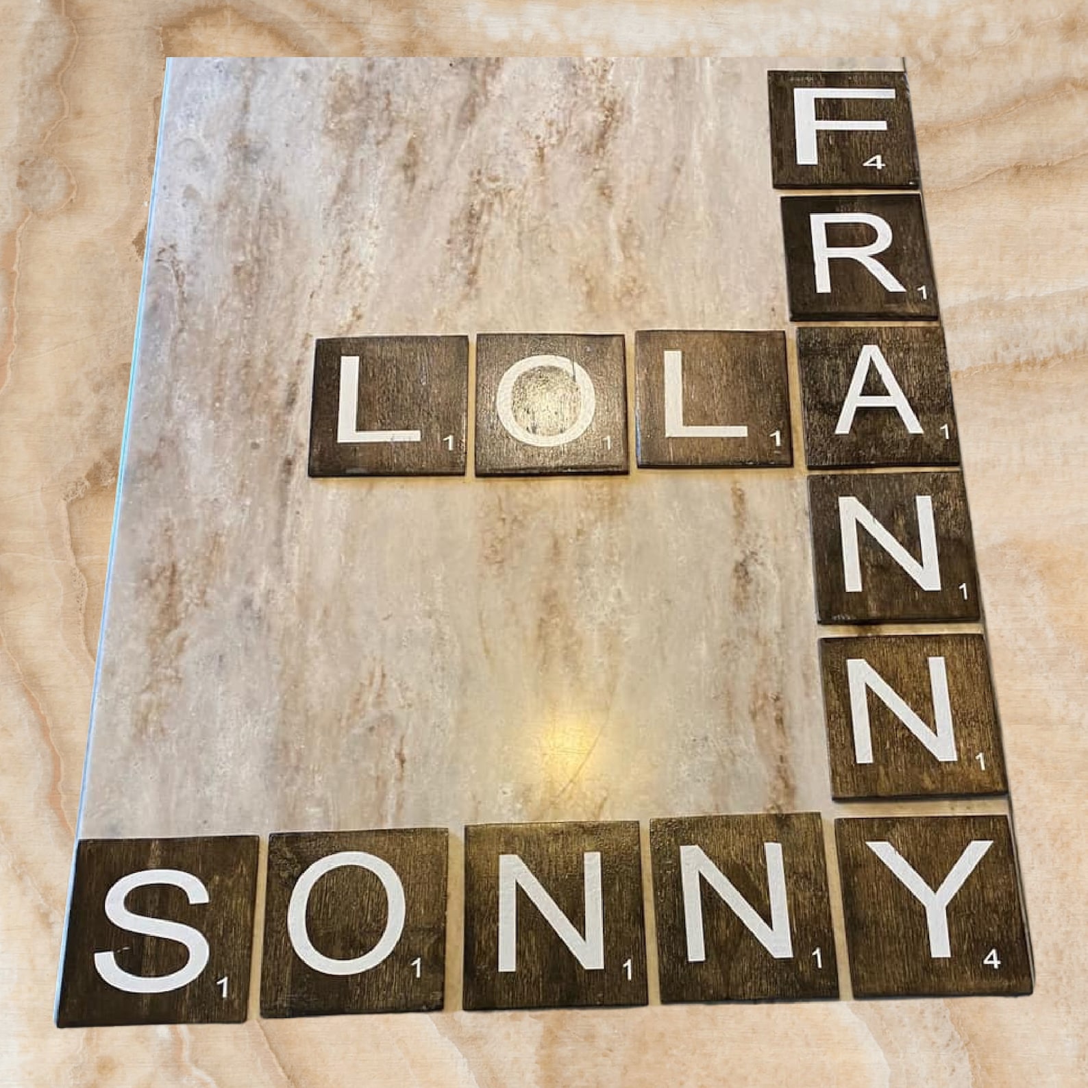 Scrabble Tiles Family Names Gallery Wall Etsy