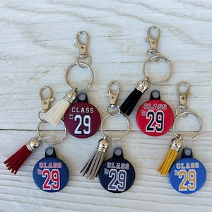 2029 CUSTOM High School Color Class of 2029 Tassel Keychain Graduation High School College Back to School Senior Night