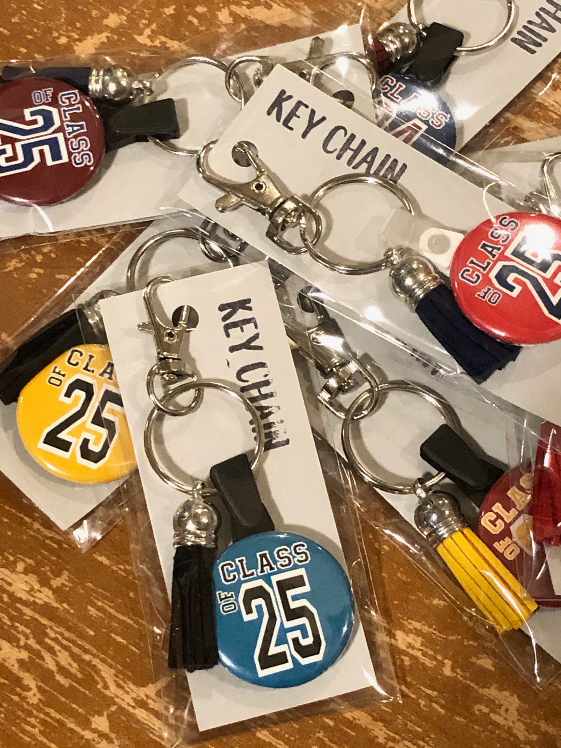 CUSTOM School Color Class of 2025 Tassel Keychain Graduation Etsy