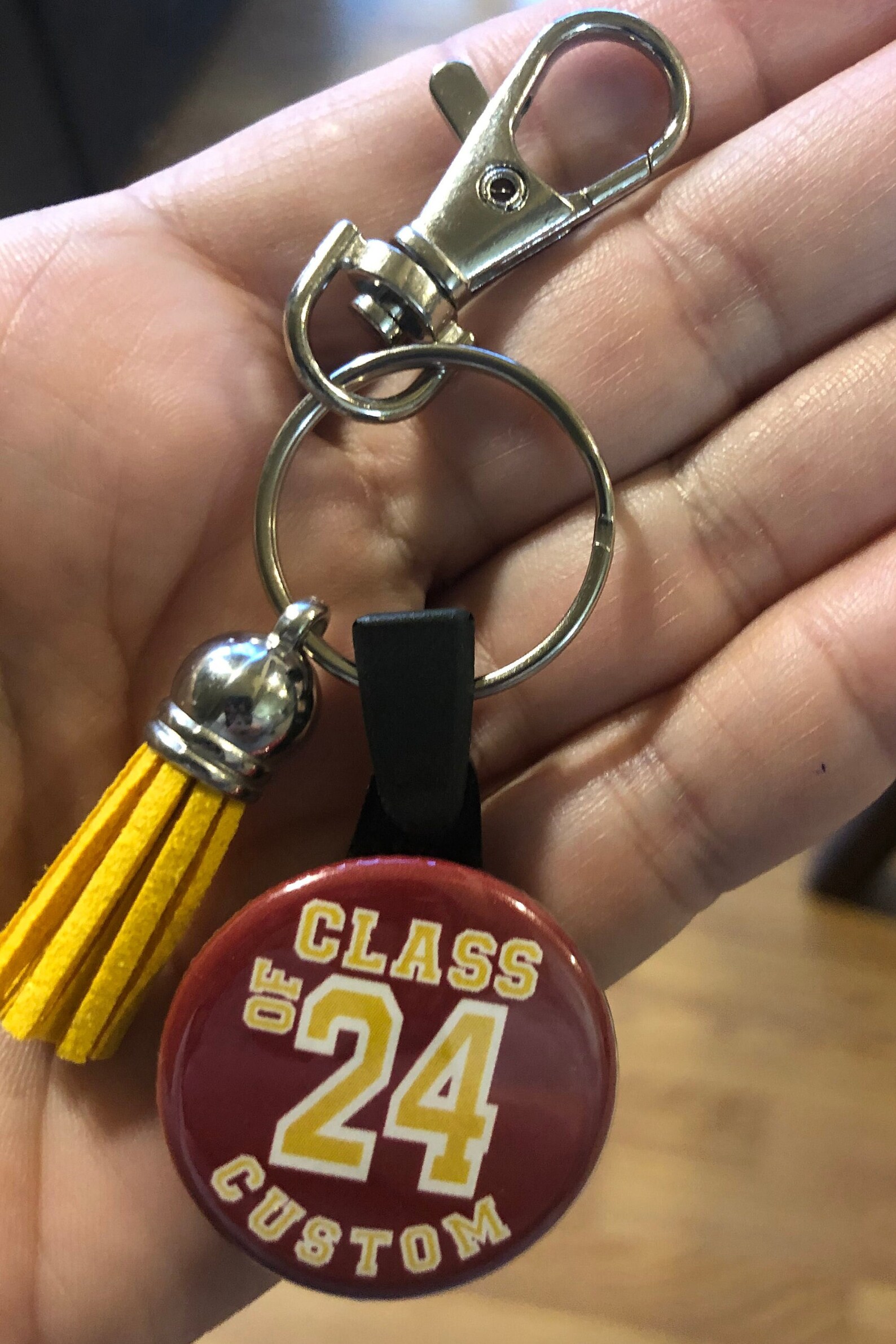 PERSONALIZED School Color Class of 2024 Tassel Keychain Etsy