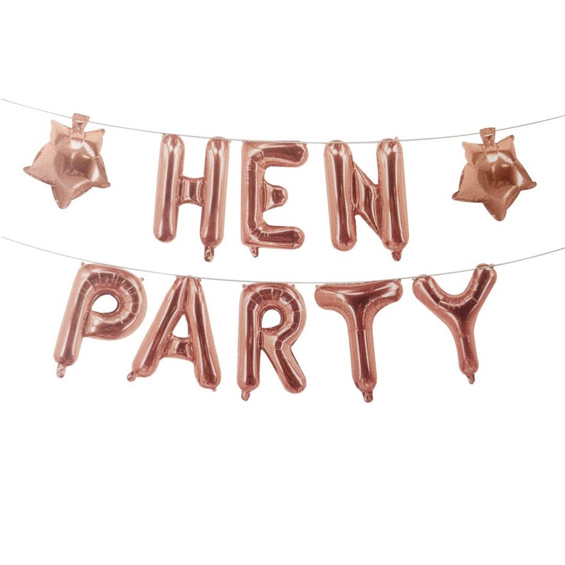 Hen Party Balloon Bunting, Hen Party Backdrop, Hen Party Decorations Team Bride Bridal Shower Party Decor RG Hen Party Banner