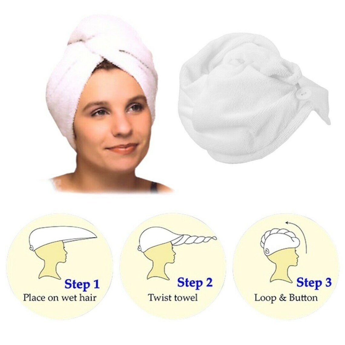 Quick Hair Drying Towels Microfibre Hair Wrap Super Absorbent Etsy