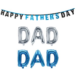 Father's Day Banner DAD Foil Balloons Happy Father's Day Party Decorations Kit to make Father's Day more special