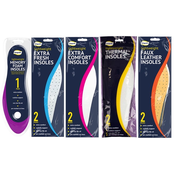 4 x Shoe Insoles Insert Extra Comfort Sports Anti Odours Men Women Size 3 -11 UK