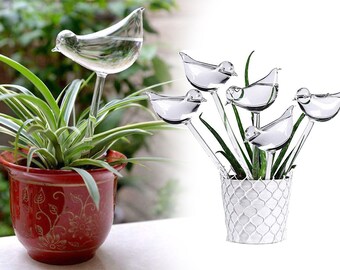 05 PCS Bird Shape Plant Self Watering Bulb Water Globes Feeder Indoor Garden Automatic Tool UK