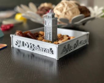 Ramadan Tray - Nut Bowl - EID Fitr Mubarak - Ramadan Mubarak - Ramadan Deco, - Eid Decor - Ramadan Gift - Eid Gift - Islamic Gift