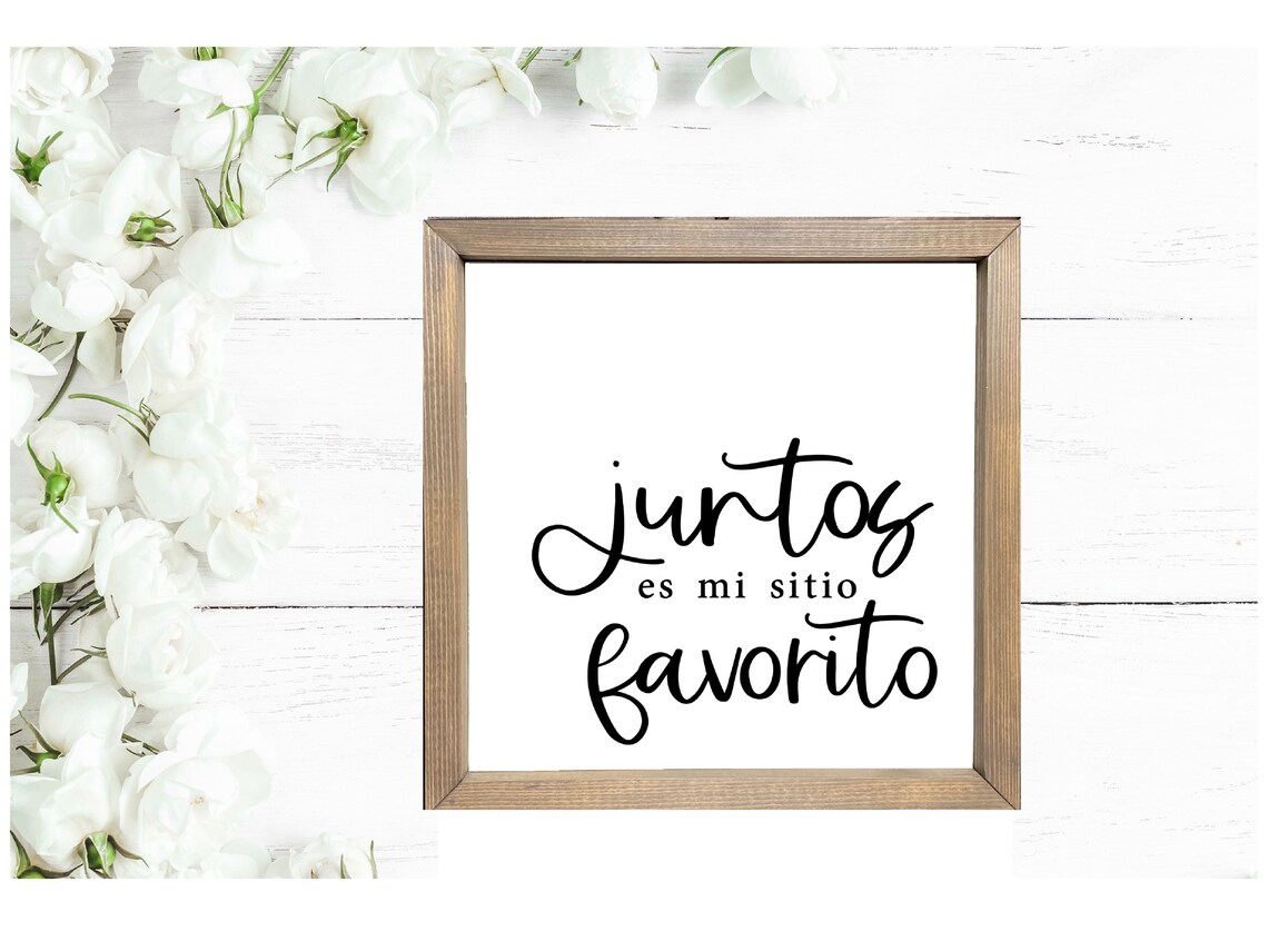 Juntos es mi sitio favorito Spanish Love Handmade Wooden Home | Etsy