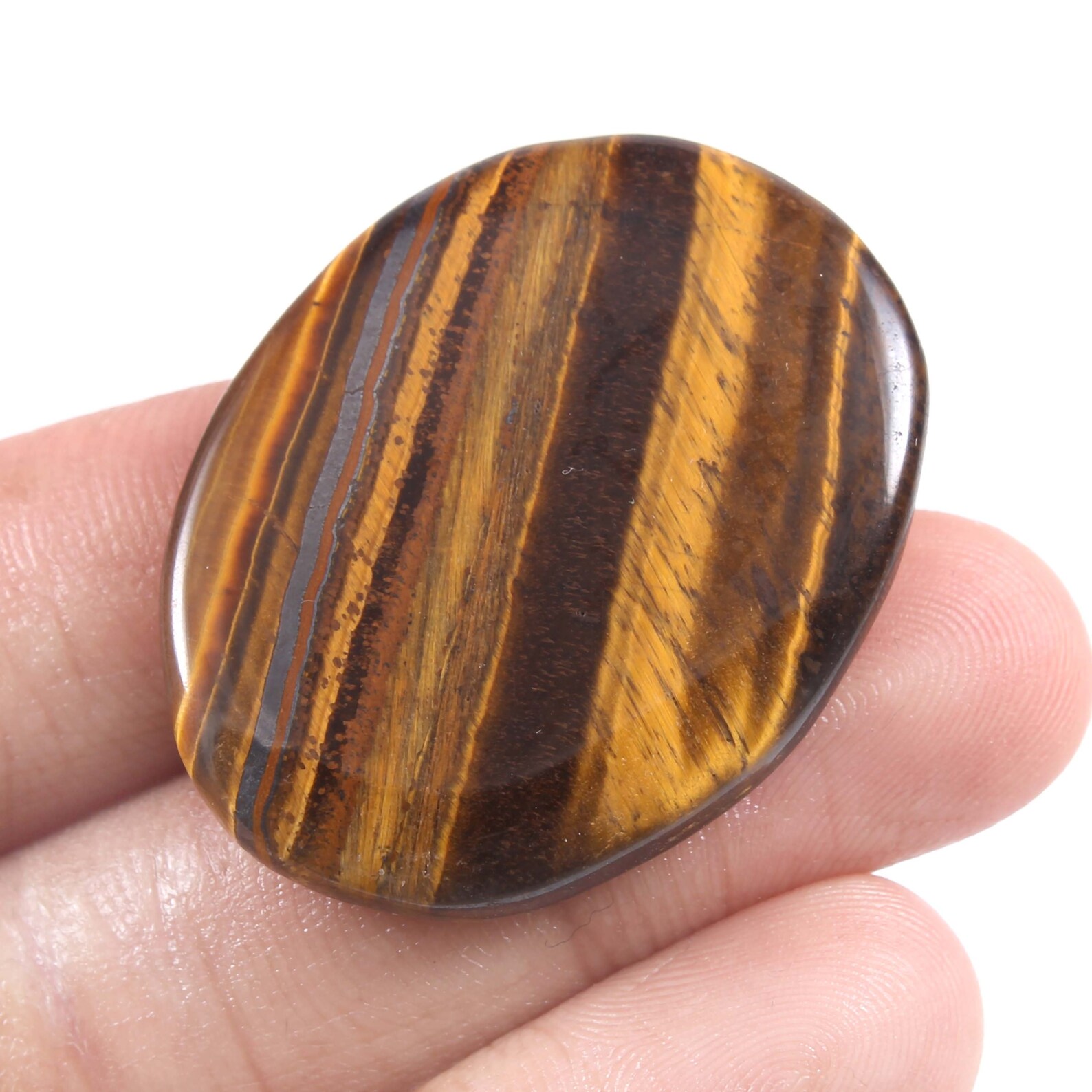 Tiger Eye tumbled gemstone 48 CT. Oval Shape AAA High Quality | Etsy