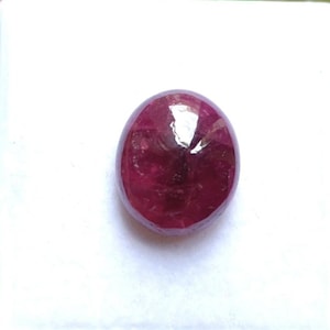 Good quality  Ruby light-colour Tourmaline: Hand-Polished oval  Cut, 15 ct 14x16 mm