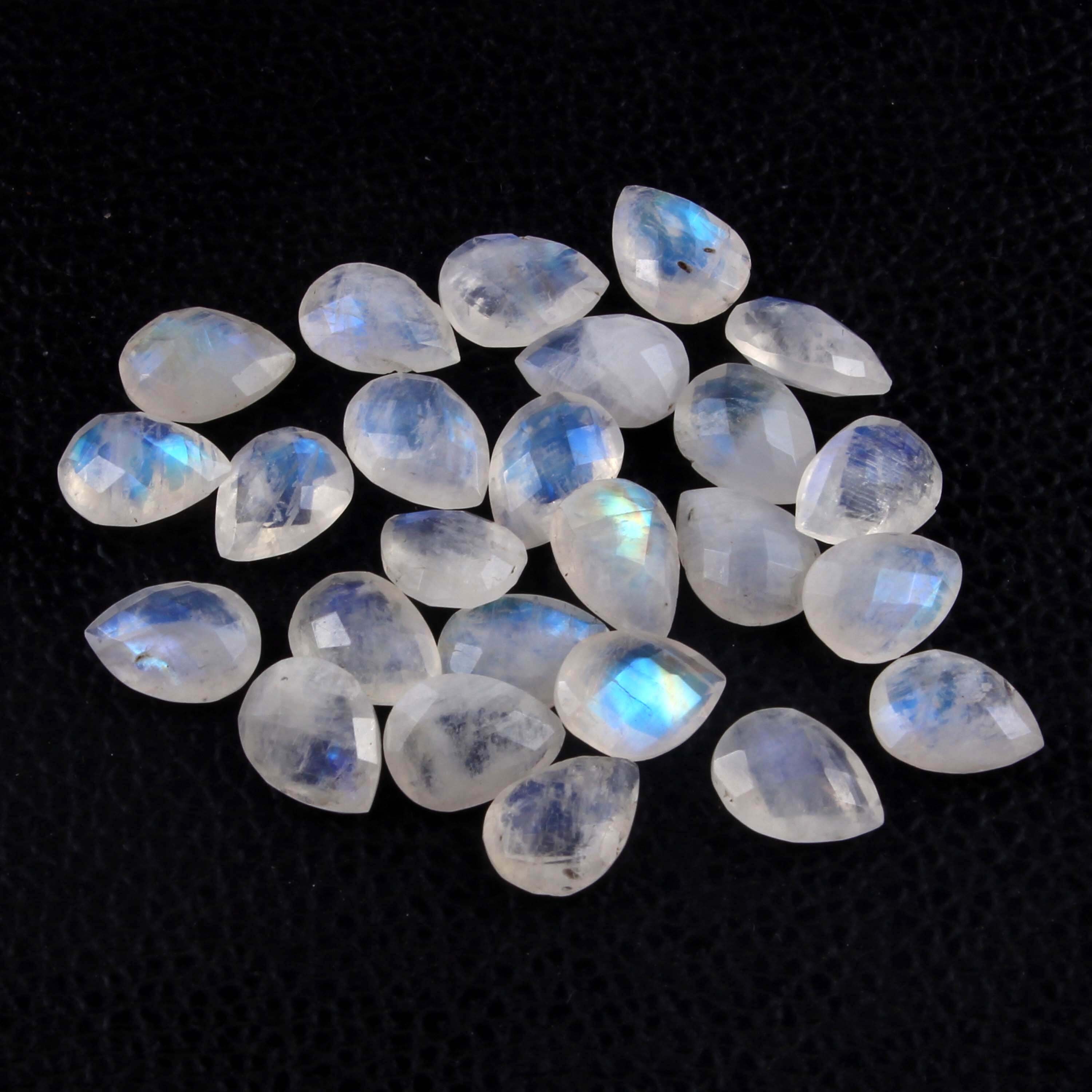 White Moonstone Rare Quality Natural White Moonstone Faceted Etsy