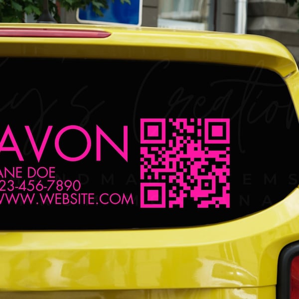 Personalized QR Code Decal Avon Makeup