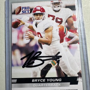 Bryce Young handsignierte Karte