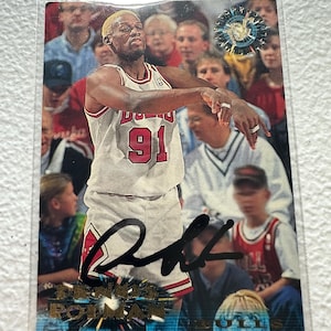 Carte autographe de Dennis Rodman