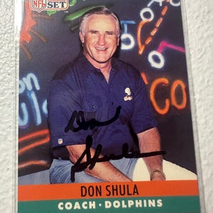 Don Shula Autogrammkarte