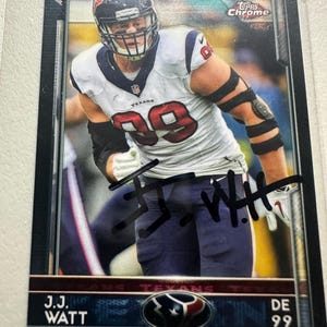 Carta autografata da J.J. Watt