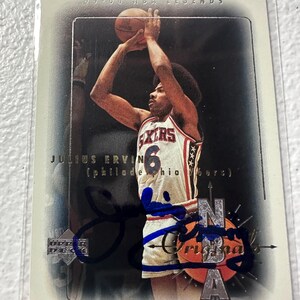 Tarjeta autógrafa de Julius Erving