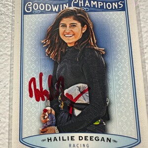 Cartão de autógrafo de Halie Deegan
