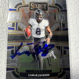 Cartão de autógrafos de Lamar Jackson