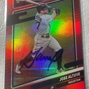 Tarjeta autografiada de José Altuve